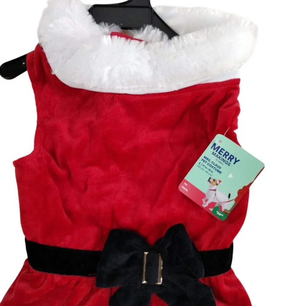 Merry Makings Mrs. Claus Pet Dog Large 17 to 19 inch Costume